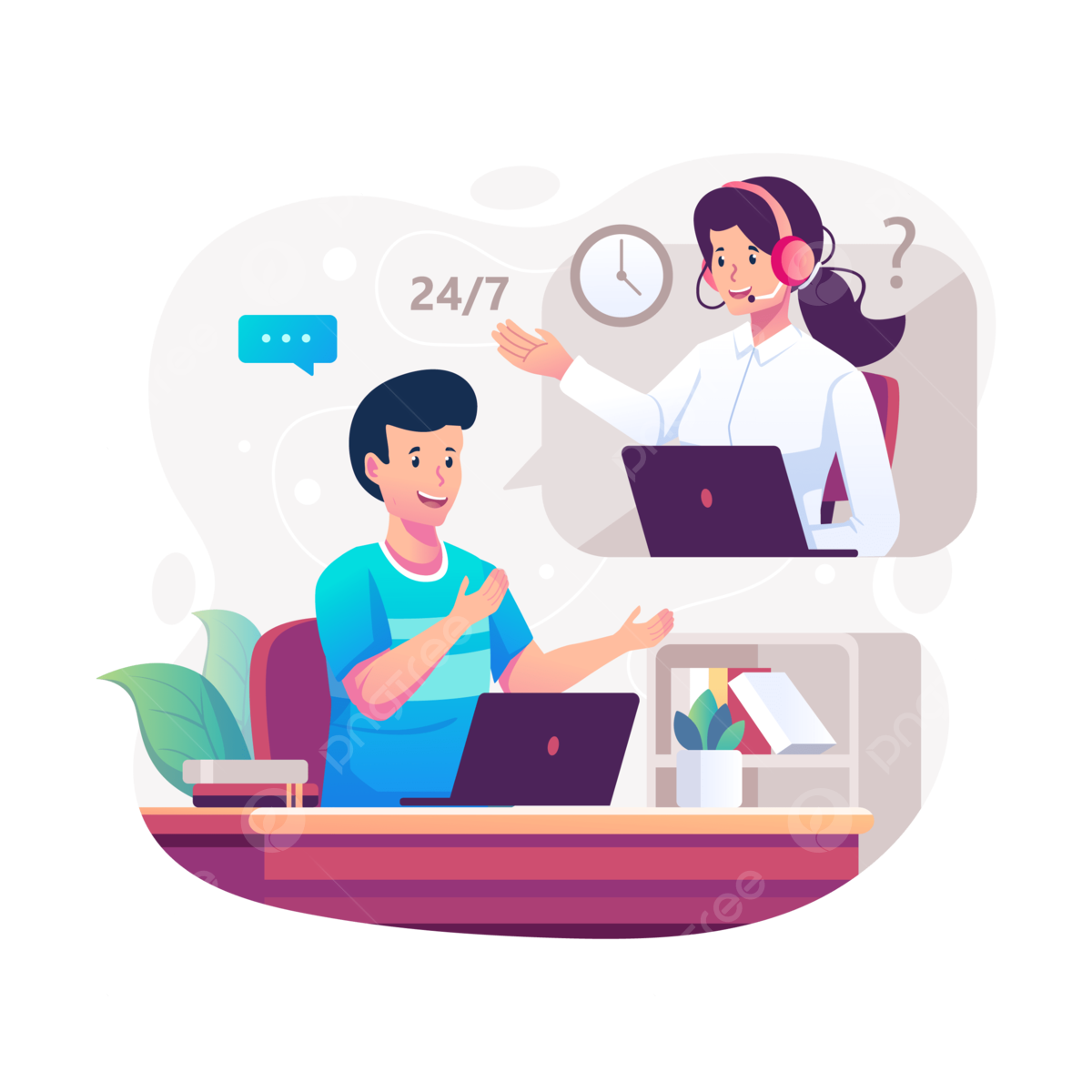 Customer Support Illustration